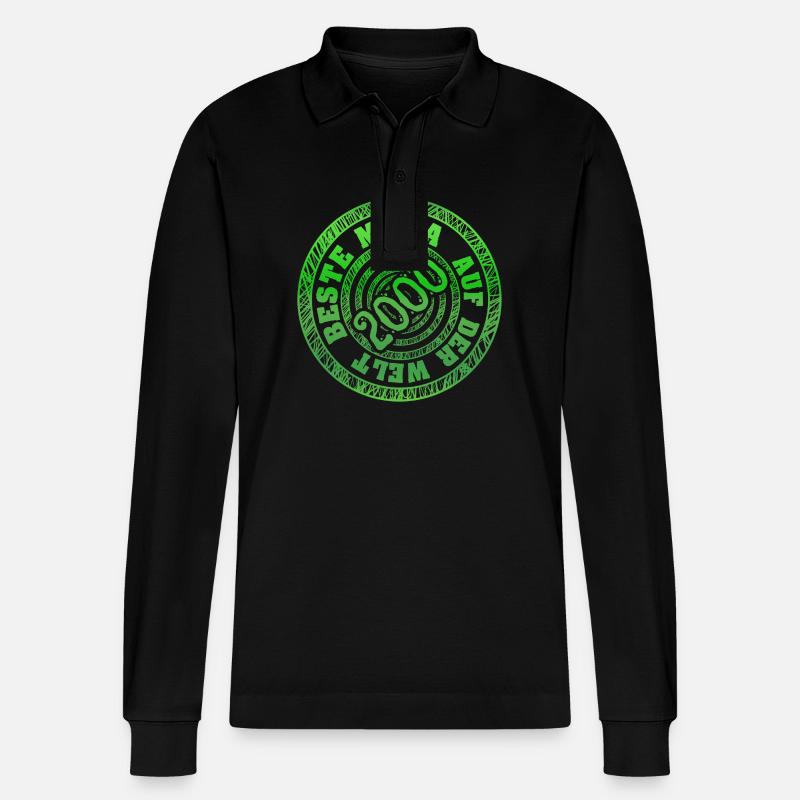 Mutti 2000 - Polo à manches longues bio PREPSTER Stanley/Stella Unisexe - noir