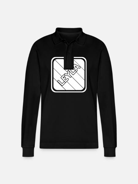 Gift for Leyla - Stanley/Stella Organic Unisex Long-Sleeved Polo Shirt Prepster - black