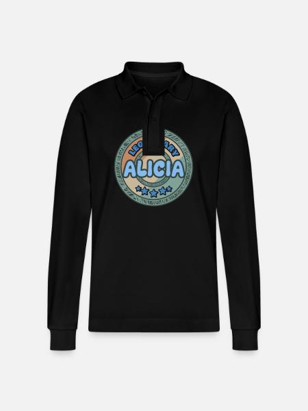 Gift idea Alicia - Stanley/Stella Organic Unisex Long-Sleeved Polo Shirt Prepster - black