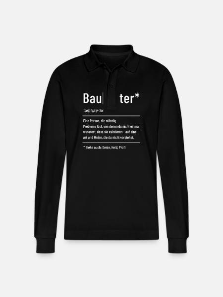 Bauleiter - Definition - Lexikon - Stanley/Stella Unisex Bio-Langarm-Poloshirt Prepster - Schwarz
