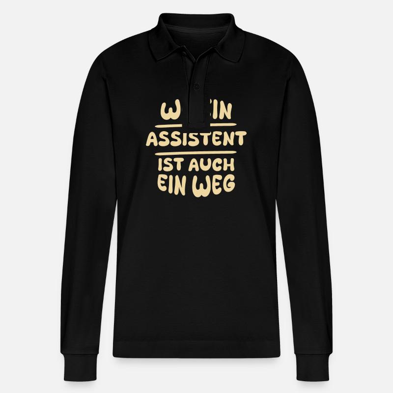 Assistent Assistent - Stanley/Stella Unisex Bio-Langarm-Poloshirt Prepster - Schwarz