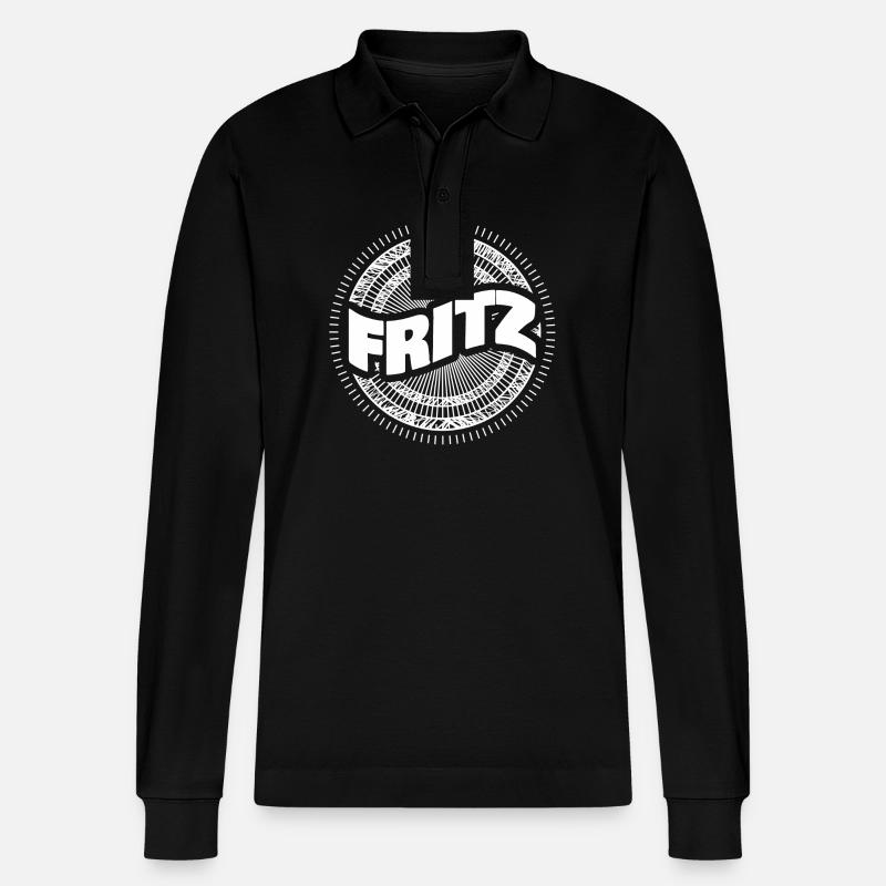 Geschenkidee Fritz - Stanley/Stella Unisex Bio-Langarm-Poloshirt Prepster - Schwarz
