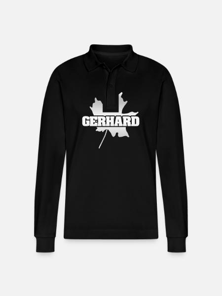 Gerhard - Stanley/Stella Unisex Bio-Langarm-Poloshirt Prepster - Schwarz