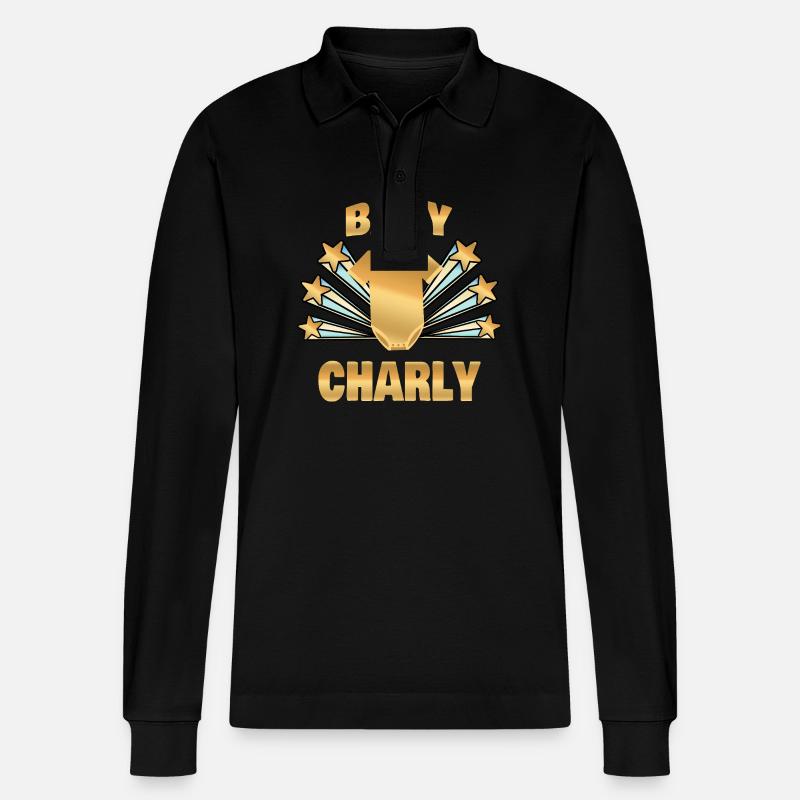 Charly - Stanley/Stella Unisex Bio-Langarm-Poloshirt Prepster - Schwarz