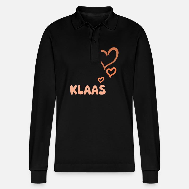 Klaas - Stanley/Stella Unisex Bio-Langarm-Poloshirt Prepster - Schwarz