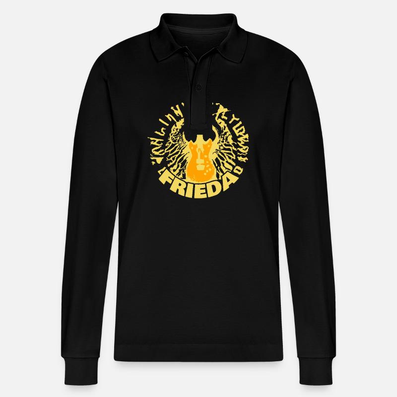 Gitarre Frieda - Stanley/Stella Unisex Bio-Langarm-Poloshirt Prepster - Schwarz