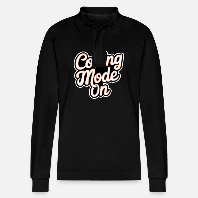 Coding Mode On 17 - Stanley/Stella Unisex Bio-Langarm-Poloshirt Prepster - Schwarz