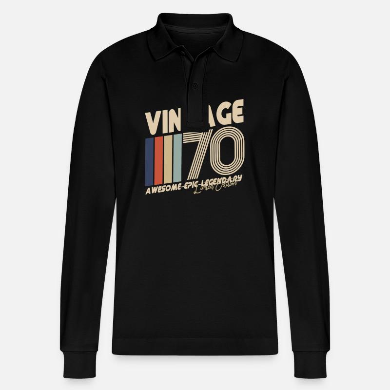 1970 - Stanley/Stella Unisex Bio-Langarm-Poloshirt Prepster - Schwarz