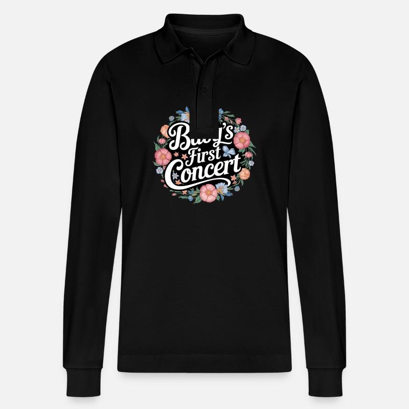 Baby's First Concert 16 - Stanley/Stella Unisex Bio-Langarm-Poloshirt Prepster - Schwarz