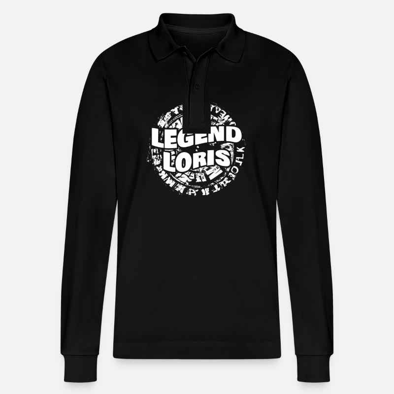 Geschenk für Loris - Stanley/Stella Unisex Bio-Langarm-Poloshirt Prepster - Schwarz