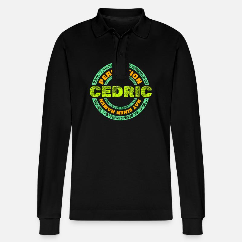 Cedric Cedric - Stanley/Stella Unisex Bio-Langarm-Poloshirt Prepster - Schwarz