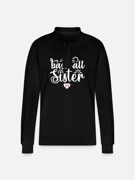Baseball-Schwester Baseball-Schwester - Stanley/Stella Unisex Bio-Langarm-Poloshirt Prepster - Schwarz