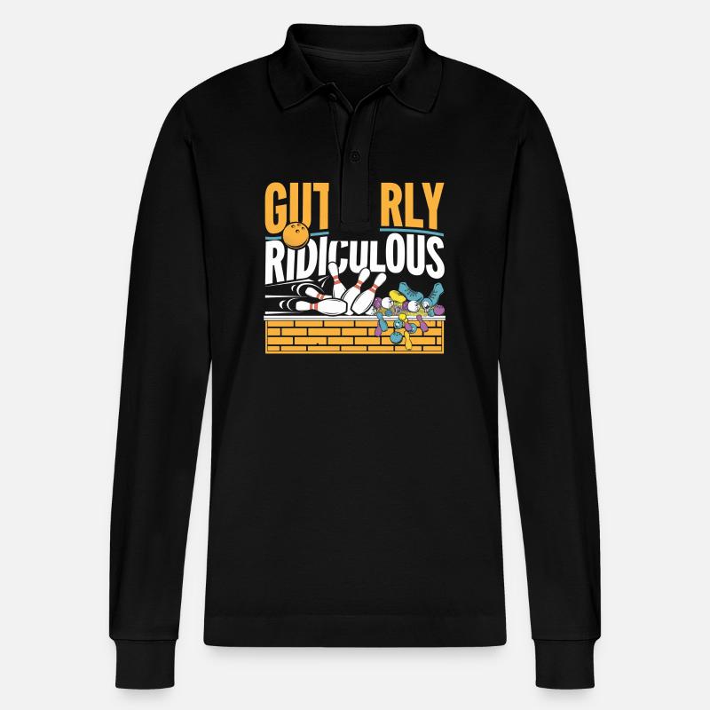 Gutterly Ridiculous 4 - Stanley/Stella Unisex Bio-Langarm-Poloshirt Prepster - Schwarz
