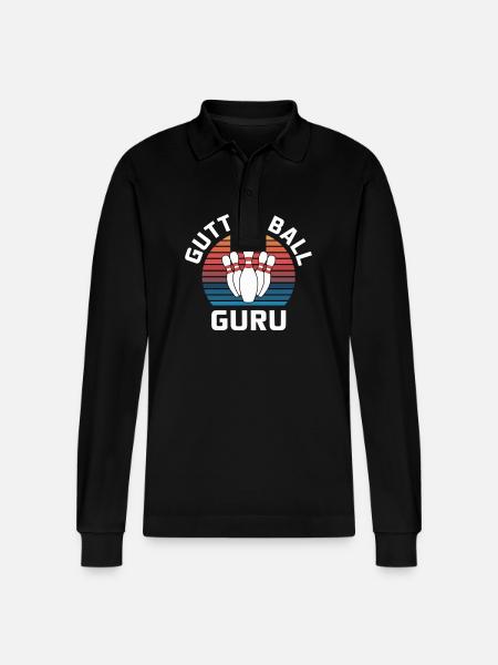 Gutter Ball Guru 15 - Stanley/Stella Unisex Bio-Langarm-Poloshirt Prepster - Schwarz