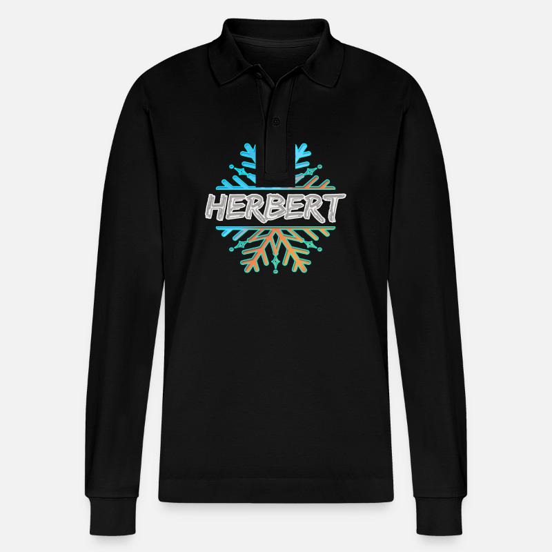 Herbert Herbert - Stanley/Stella Unisex Bio-Langarm-Poloshirt Prepster - Schwarz