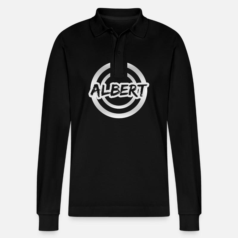 Geschenk Albert - Stanley/Stella Unisex Bio-Langarm-Poloshirt Prepster - Schwarz