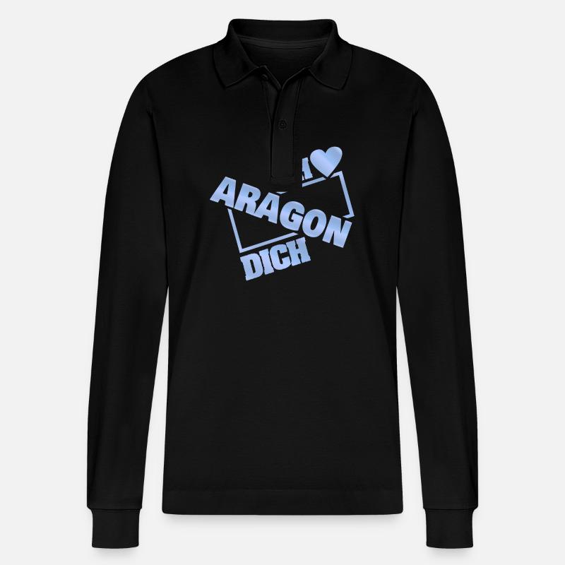 Aragon - Stanley/Stella Unisex Bio-Langarm-Poloshirt Prepster - Schwarz