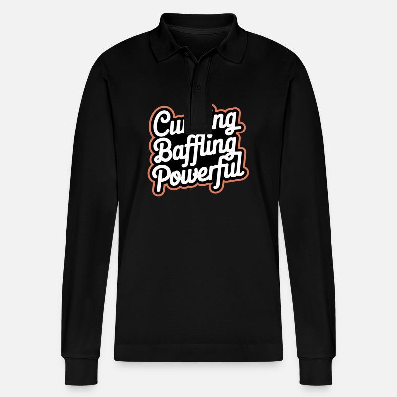 Cunning Baffling Powerful 8 - Stanley/Stella Unisex Bio-Langarm-Poloshirt Prepster - Schwarz