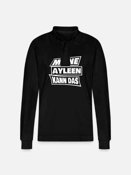 Ayleen als Ayleen - Stanley/Stella Unisex Bio-Langarm-Poloshirt Prepster - Schwarz