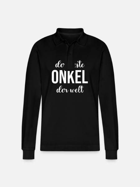 Best Uncle - Stanley/Stella Organic Unisex Long-Sleeved Polo Shirt Prepster - black