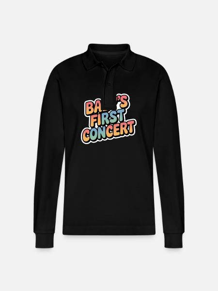 Baby's First Concert 18 - Stanley/Stella Unisex Bio-Langarm-Poloshirt Prepster - Schwarz