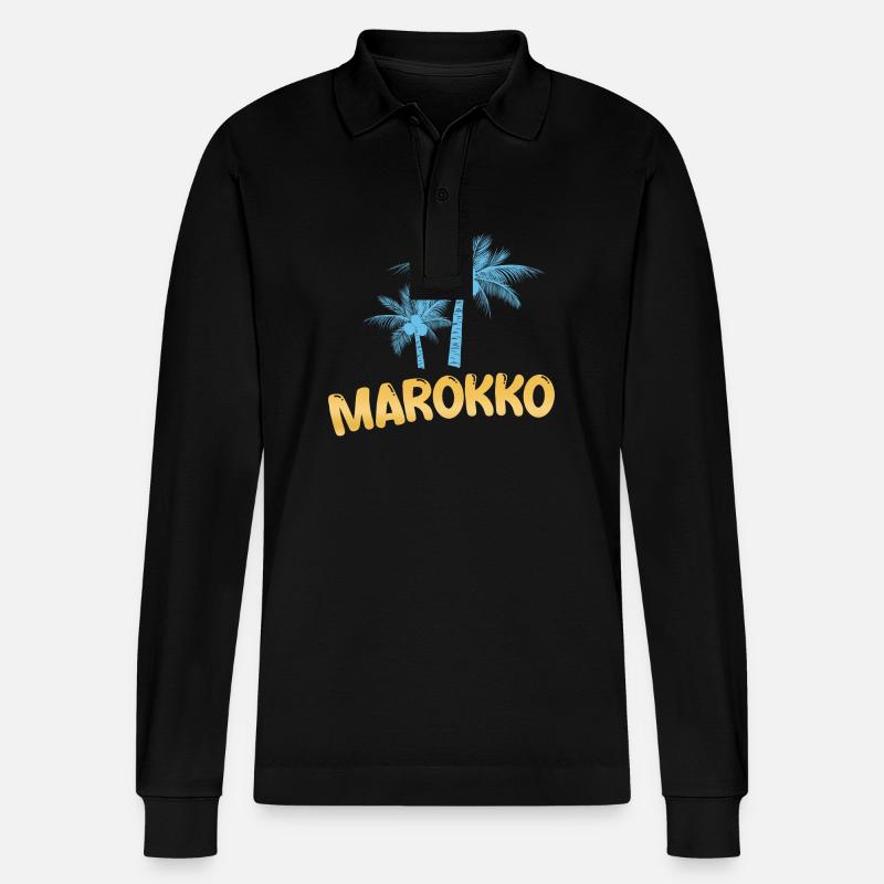 Maroc comme Maroc - Polo à manches longues bio PREPSTER Stanley/Stella Unisexe - noir