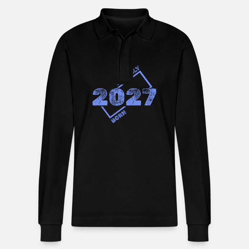 2027 - Stanley/Stella Unisex Bio-Langarm-Poloshirt Prepster - Schwarz