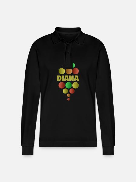 Diana - Stanley/Stella Organic Unisex Long-Sleeved Polo Shirt Prepster - black