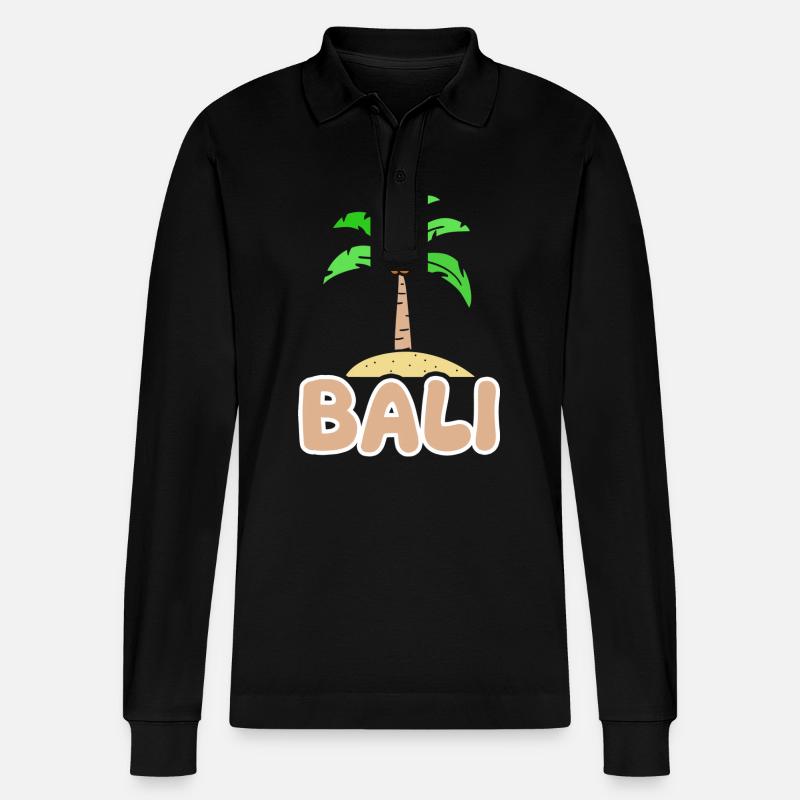 Bali Bali - Stanley/Stella Unisex Bio-Langarm-Poloshirt Prepster - Schwarz
