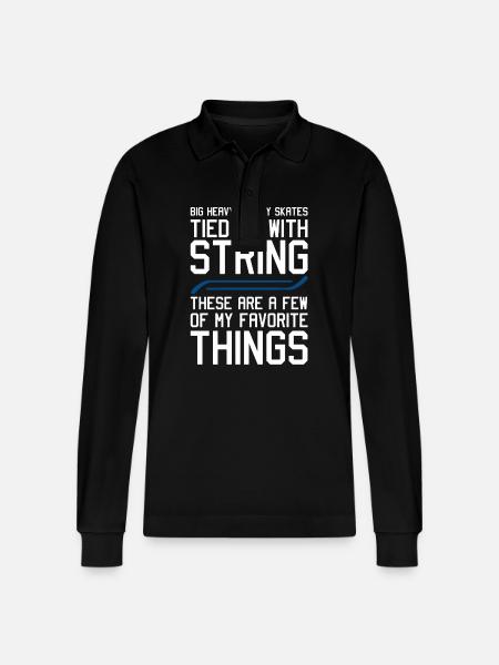 Hockey Skates Favorite Things - Stanley/Stella Organic Unisex Long-Sleeved Polo Shirt Prepster - black