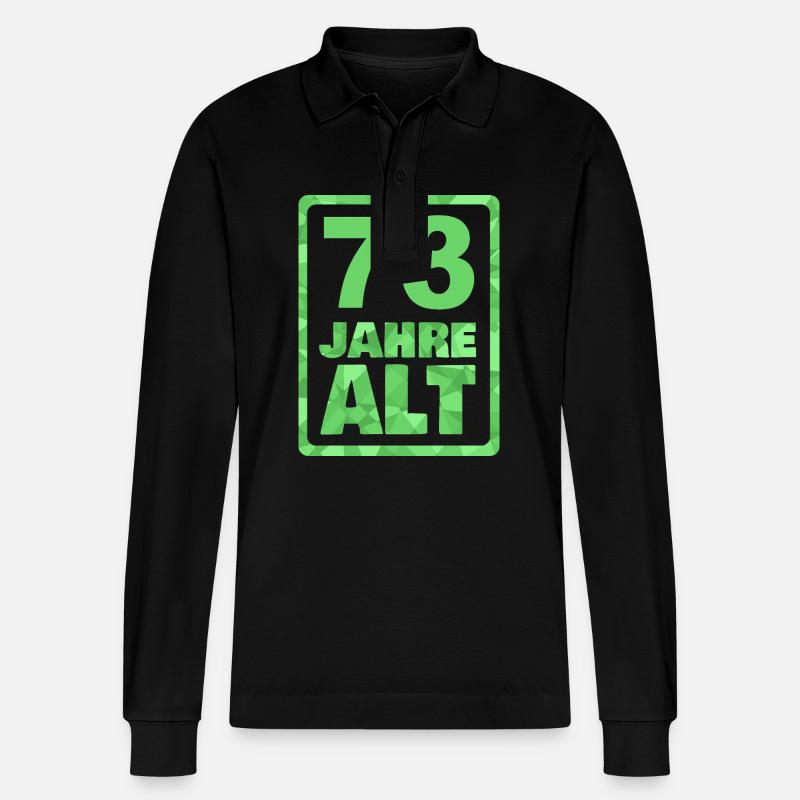 Alter 73 - Stanley/Stella Unisex Bio-Langarm-Poloshirt Prepster - Schwarz