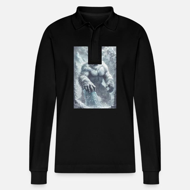Yeti Legend Mythe Cadeau - Polo à manches longues bio PREPSTER Stanley/Stella Unisexe - noir