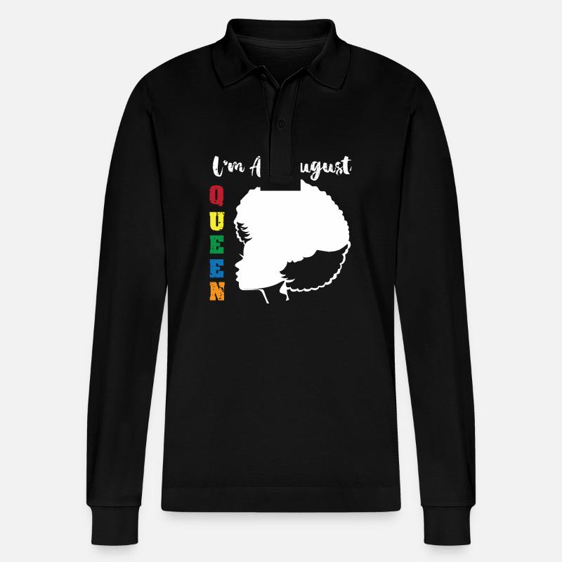 Sternzeichen Löwe - Stanley/Stella Unisex Bio-Langarm-Poloshirt Prepster - Schwarz