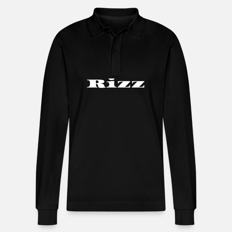 Fantastic Rizz Design - Stanley/Stella Unisex Bio-Langarm-Poloshirt Prepster - Schwarz