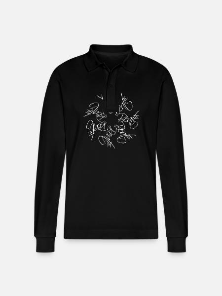 Beate Name Name Mandala - Stanley/Stella Organic Unisex Long-Sleeved Polo Shirt Prepster - black