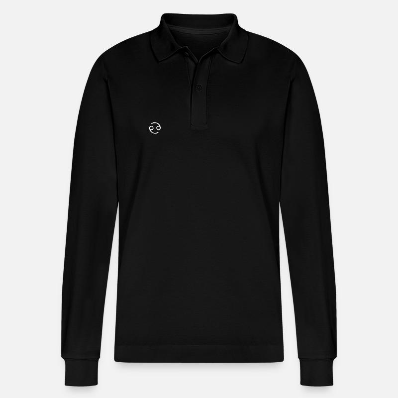 Tierkreiszeichen Sternzeichen Krabbe Krebs - Stanley/Stella Unisex Bio-Langarm-Poloshirt Prepster - Schwarz