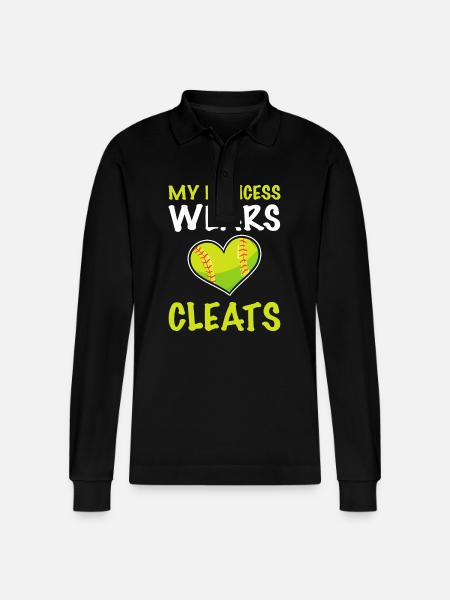 Softball Softball Players - Stanley/Stella Organic Unisex Long-Sleeved Polo Shirt Prepster - black