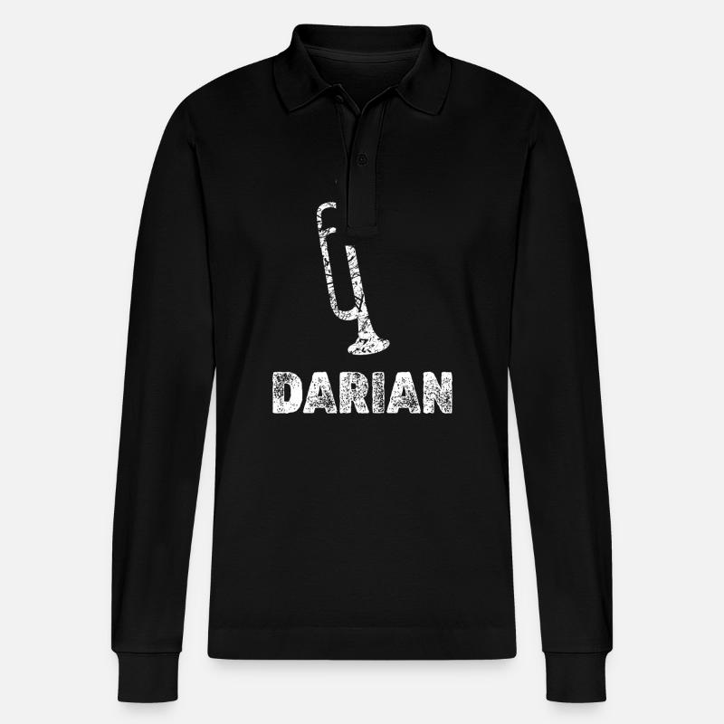 Darian als Blasmusik - Stanley/Stella Unisex Bio-Langarm-Poloshirt Prepster - Schwarz