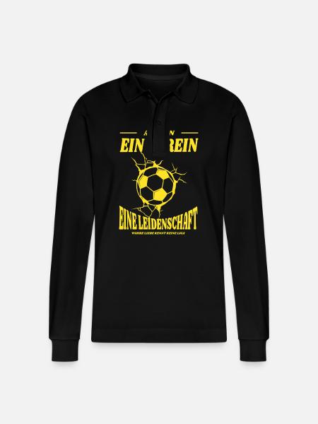 Mannheim Football Fan Gift - Stanley/Stella Organic Unisex Long-Sleeved Polo Shirt Prepster - black