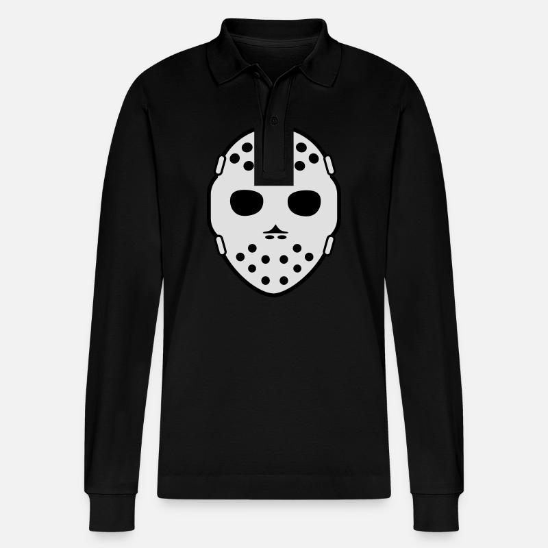 hockey maske - Stanley/Stella Unisex Bio-Langarm-Poloshirt Prepster - Schwarz