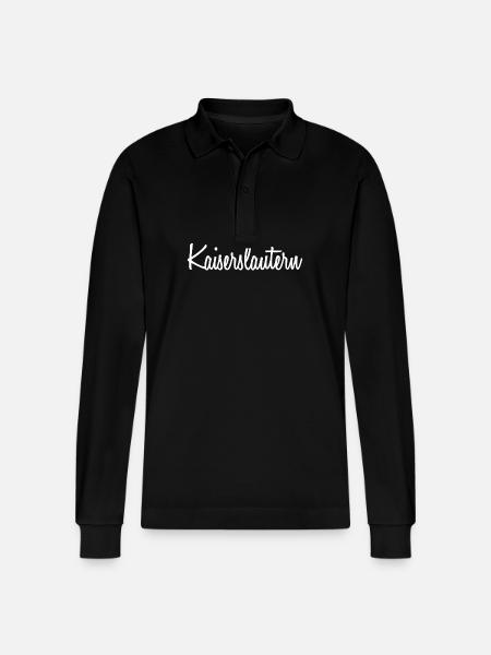 Kaiserslautern Handlettering Design - Stanley/Stella Unisex Bio-Langarm-Poloshirt Prepster - Schwarz