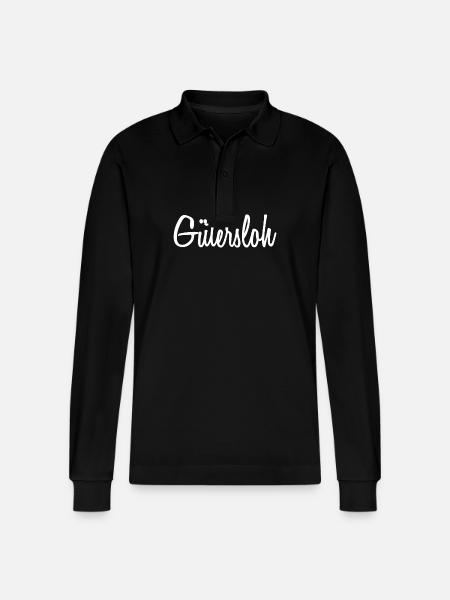 Gütersloh Handschrift Logo - Stanley/Stella Unisex Bio-Langarm-Poloshirt Prepster - Schwarz