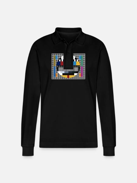 Test image - 's favorite shirt - Stanley/Stella Organic Unisex Long-Sleeved Polo Shirt Prepster - black