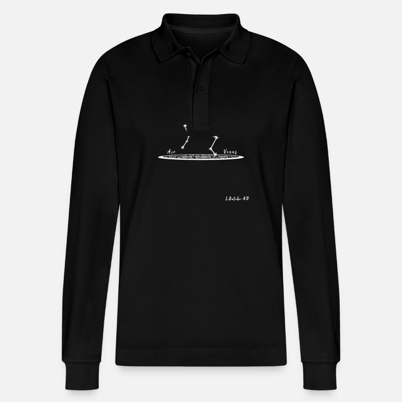 LIBRA - Theme and Constellation - Stanley/Stella Unisex Bio-Langarm-Poloshirt Prepster - Schwarz