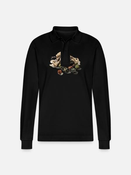 Terning Fuld Rollespil Terninger Fantasy Skjorte - Stanley/Stella Prepster økologisk unisex langærmet poloshirt - sort