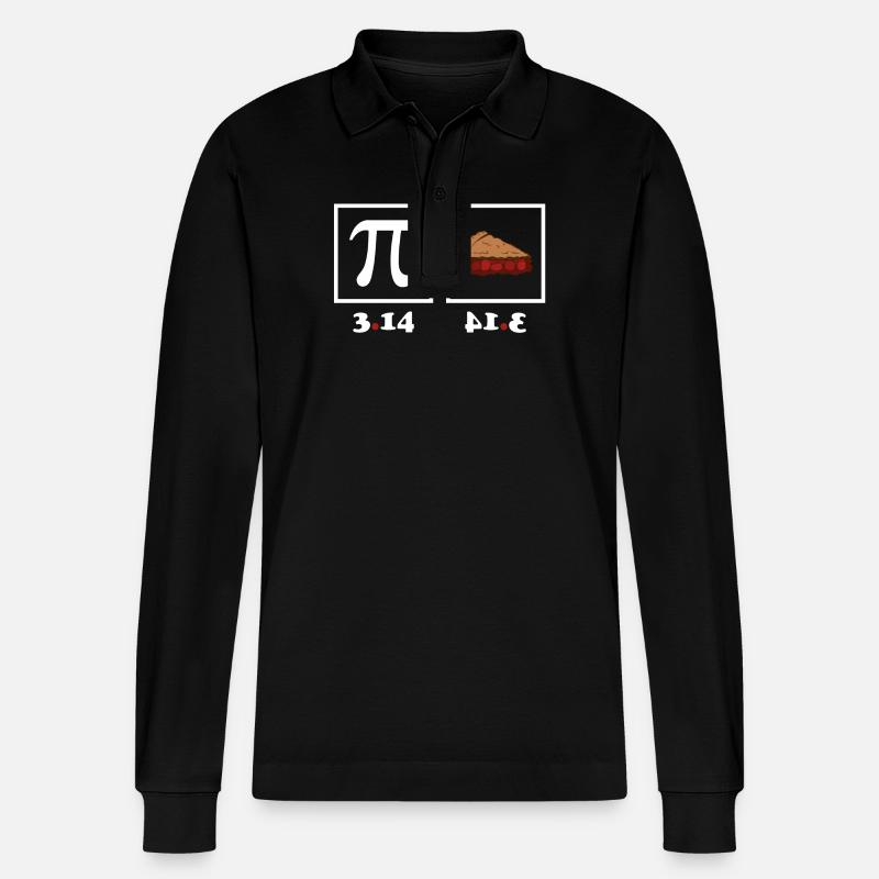 Pi Day Pie - Stanley/Stella Unisex Bio-Langarm-Poloshirt Prepster - Schwarz