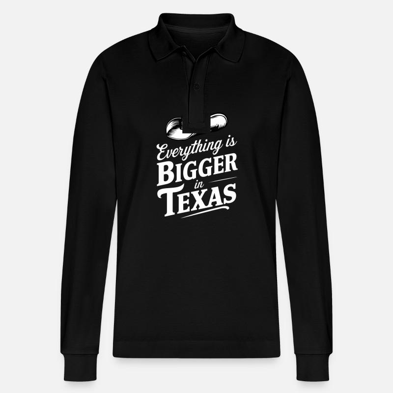 État du Texas Texans Texas - Polo à manches longues bio PREPSTER Stanley/Stella Unisexe - noir
