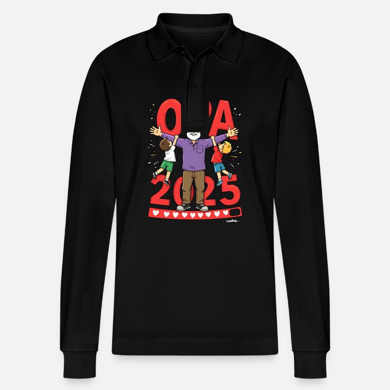 Opa 2019 - 2015 Loading - Stanley/Stella Unisex Bio-Langarm-Poloshirt Prepster - Schwarz