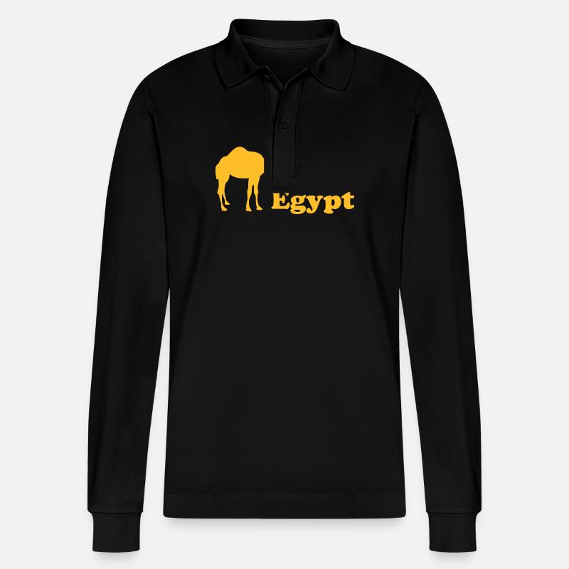 Ägypten Egypt - Stanley/Stella Unisex Bio-Langarm-Poloshirt Prepster - Schwarz