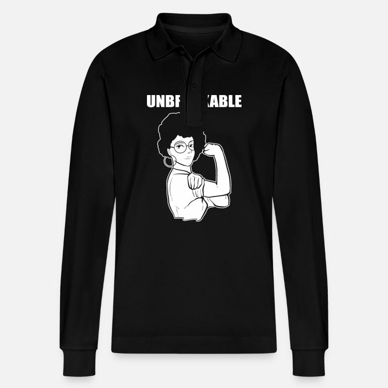 Afro Latina - Stanley/Stella Unisex Bio-Langarm-Poloshirt Prepster - Schwarz